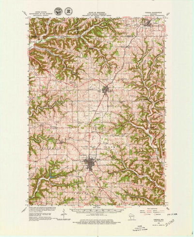 United States Geological Survey Viroqua, WI (1965, 62500-Scale) digital map