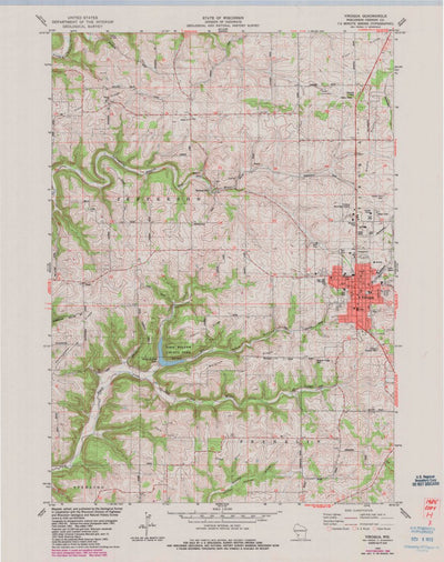 United States Geological Survey Viroqua, WI (1983, 24000-Scale) digital map