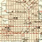 United States Geological Survey Visalia, CA (1950, 24000-Scale) digital map