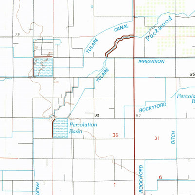 United States Geological Survey Visalia, CA (1993, 100000-Scale) digital map