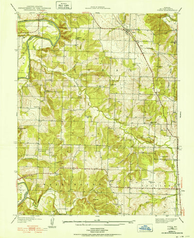 United States Geological Survey Vista, MO (1938, 24000-Scale) digital map