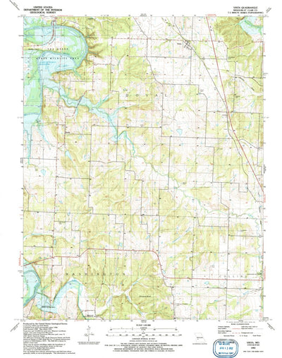 United States Geological Survey Vista, MO (1991, 24000-Scale) digital map