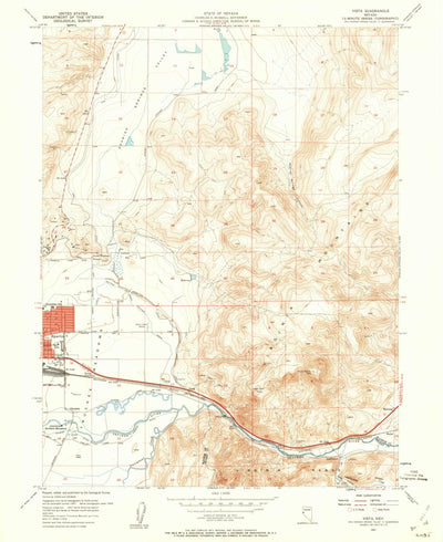 United States Geological Survey Vista, NV (1957, 24000-Scale) digital map
