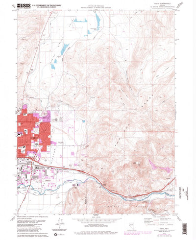 United States Geological Survey Vista, NV (1975, 24000-Scale) digital map