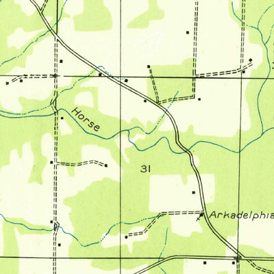 United States Geological Survey Vivian North, LA (1932, 31680-Scale) digital map