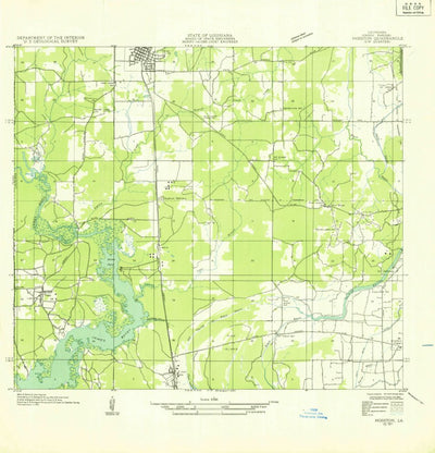United States Geological Survey Vivian South, LA (1932, 31680-Scale) digital map