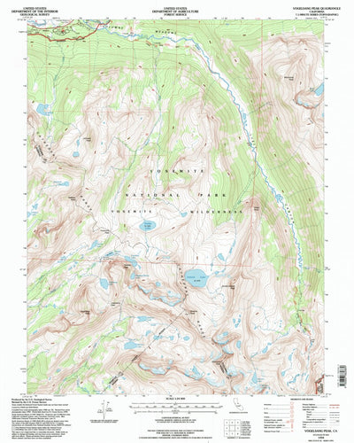 United States Geological Survey Vogelsang Peak, CA (1994, 24000-Scale) digital map