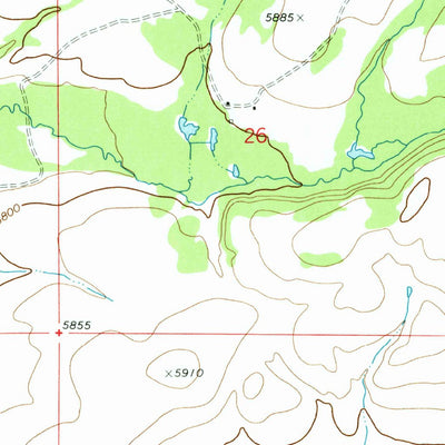 United States Geological Survey Volcano Butte, MT (1972, 24000-Scale) digital map