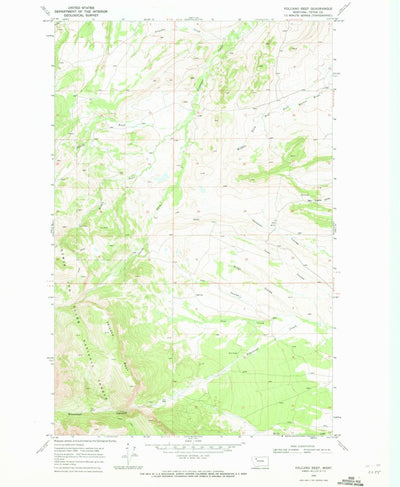 United States Geological Survey Volcano Reef, MT (1968, 24000-Scale) digital map
