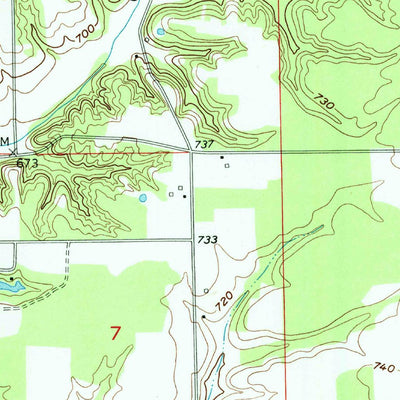 United States Geological Survey Volga, IN (1956, 24000-Scale) digital map