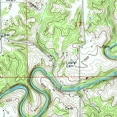United States Geological Survey Volga, IN (1956, 24000-Scale) digital map