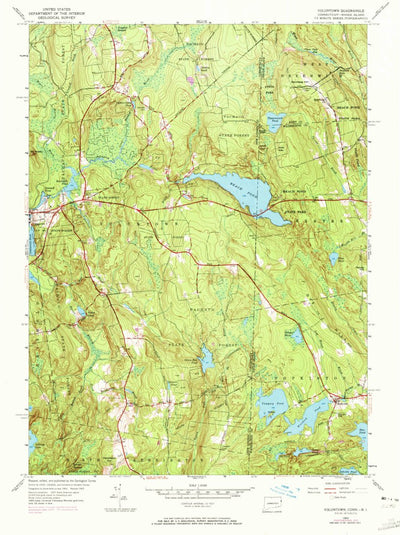 United States Geological Survey Voluntown, CT-RI (1943, 24000-Scale) digital map