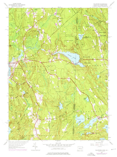 United States Geological Survey Voluntown, CT-RI (1953, 24000-Scale) digital map