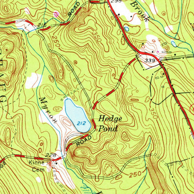 United States Geological Survey Voluntown, CT-RI (1953, 24000-Scale) digital map