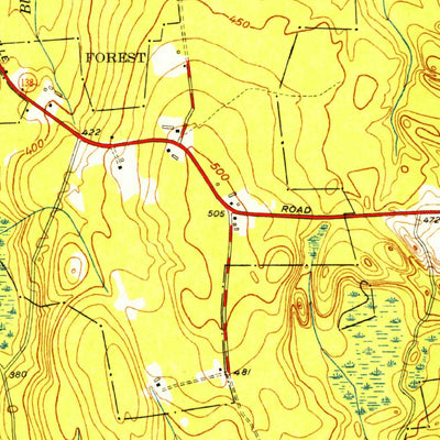 United States Geological Survey Voluntown, CT-RI (1953, 31680-Scale) digital map