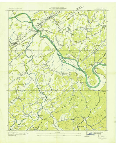 United States Geological Survey Vonore, TN (1935, 24000-Scale) digital map