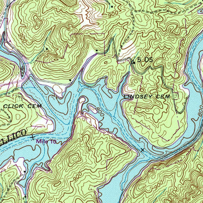 United States Geological Survey Vonore, TN (1941, 24000-Scale) digital map