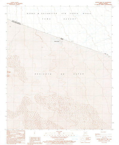 United States Geological Survey Vopoki Ridge SE, AZ (1990, 24000-Scale) digital map