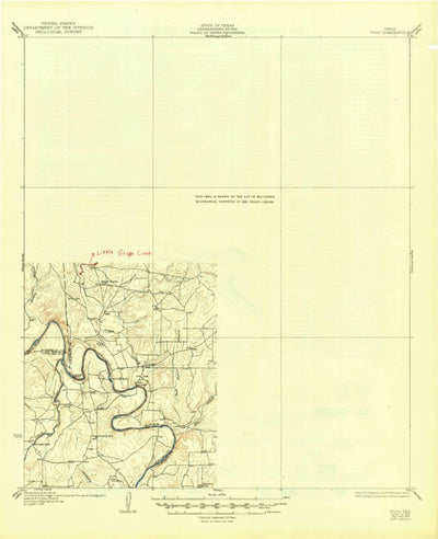 United States Geological Survey Voss, TX (1932, 62500-Scale) digital map