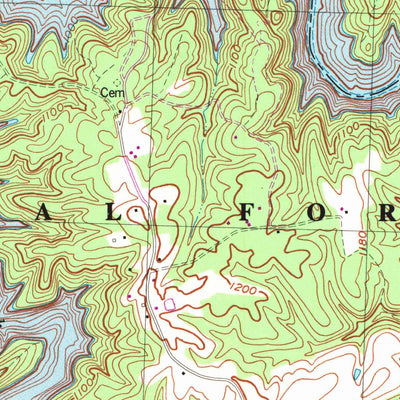 United States Geological Survey Vox, KY (1979, 24000-Scale) digital map