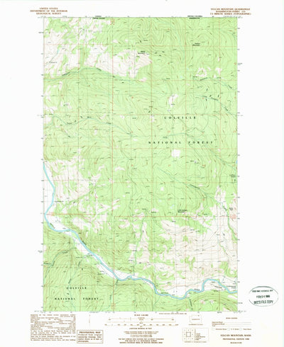 United States Geological Survey Vulcan Mountain, WA (1988, 24000-Scale) digital map