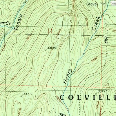 United States Geological Survey Vulcan Mountain, WA (1988, 24000-Scale) digital map