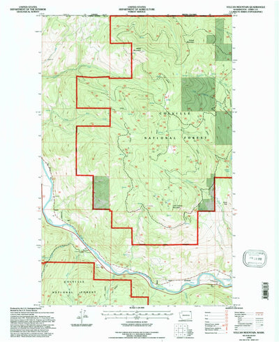 United States Geological Survey Vulcan Mountain, WA (1992, 24000-Scale) digital map