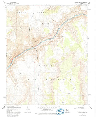 United States Geological Survey Vulcans Throne, AZ (1967, 24000-Scale) digital map
