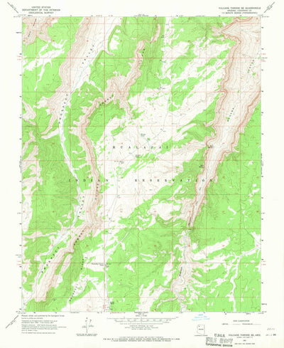 United States Geological Survey Vulcans Throne SE, AZ (1967, 24000-Scale) digital map