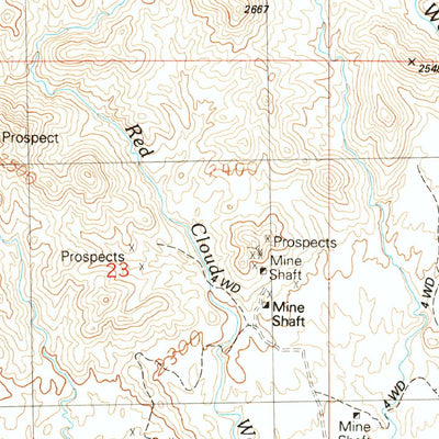 United States Geological Survey Vulture Mine, AZ (1990, 24000-Scale) digital map