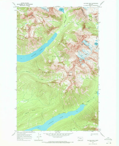 United States Geological Survey Vulture Peak, MT (1968, 24000-Scale) digital map
