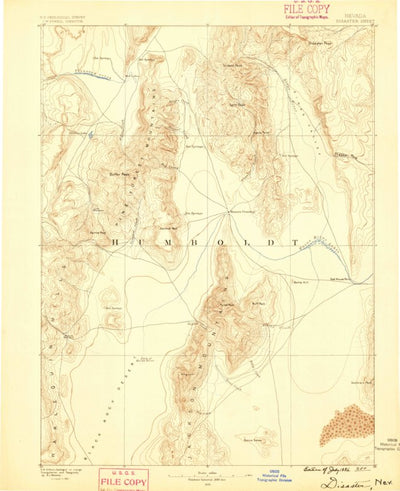 United States Geological Survey Vya E, NV-OR (1886, 250000-Scale) digital map