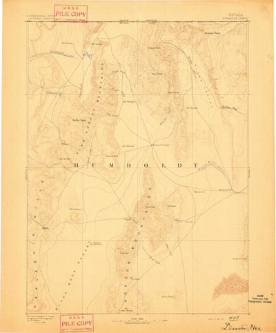 United States Geological Survey Vya E, NV-OR (1893, 250000-Scale) digital map