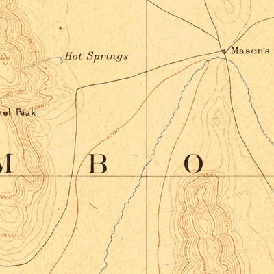 United States Geological Survey Vya E, NV-OR (1893, 250000-Scale) digital map