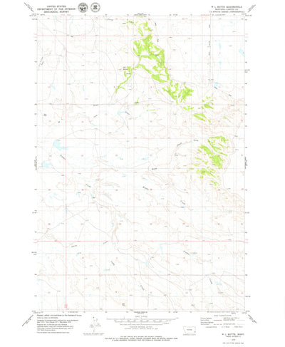 United States Geological Survey W L Butte, MT (1979, 24000-Scale) digital map
