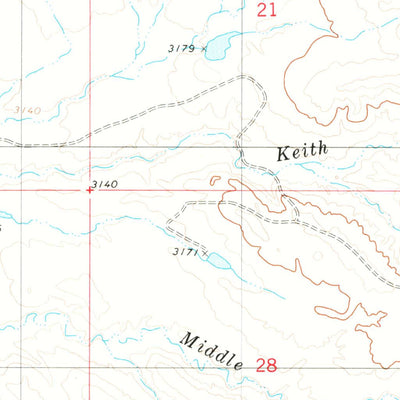 United States Geological Survey W L Butte, MT (1979, 24000-Scale) digital map