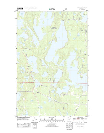 United States Geological Survey Wabana Lake, MN (2013, 24000-Scale) digital map