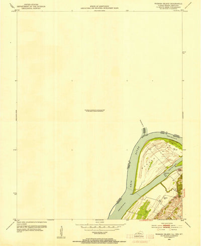United States Geological Survey Wabash Island, KY-IL-IN (1953, 24000-Scale) digital map