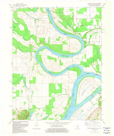 United States Geological Survey Wabash Island, KY-IL-IN (1981, 24000-Scale) digital map