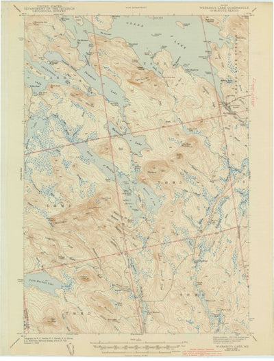 United States Geological Survey Wabassus Lake, ME (1943, 62500-Scale) digital map
