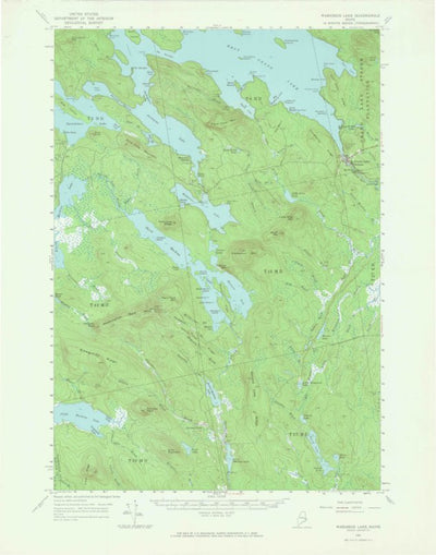 United States Geological Survey Wabassus Lake, ME (1963, 62500-Scale) digital map