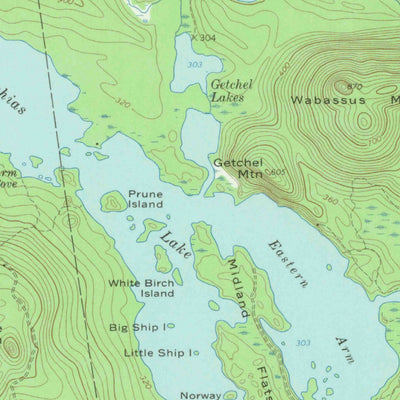 United States Geological Survey Wabassus Lake, ME (1963, 62500-Scale) digital map