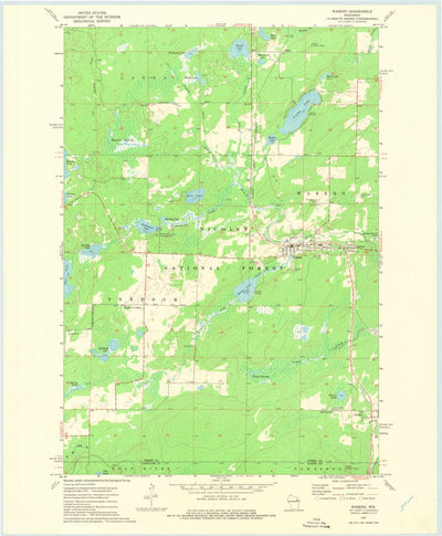 United States Geological Survey Wabeno, WI (1972, 24000-Scale) digital map