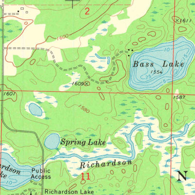 United States Geological Survey Wabeno, WI (1972, 24000-Scale) digital map