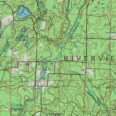 United States Geological Survey Wabeno, WI (1990, 100000-Scale) digital map