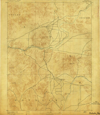 United States Geological Survey Wabuska, NV (1891, 125000-Scale) digital map