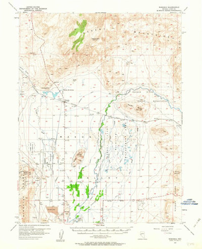 United States Geological Survey Wabuska, NV (1957, 62500-Scale) digital map