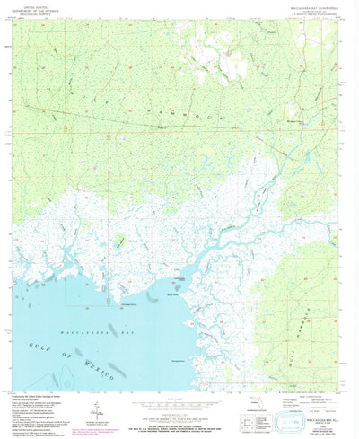 United States Geological Survey Waccasassa Bay, FL (1955, 24000-Scale) digital map