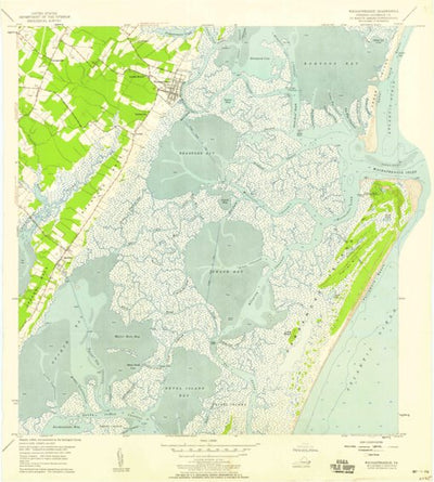 United States Geological Survey Wachapreague, VA (1958, 24000-Scale) digital map
