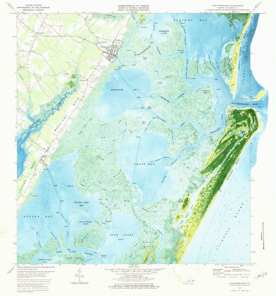 United States Geological Survey Wachapreague, VA (1974, 24000-Scale) digital map